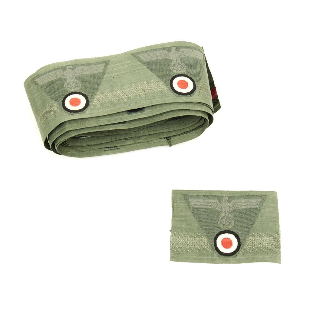 Original German WWII M43 Heer Army Cap BEVO Embroidered Badge - Unissued NOS Original Items