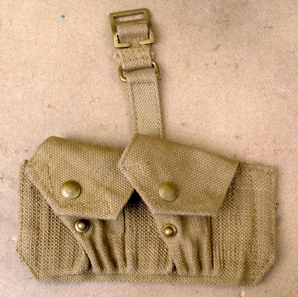 British Tan Web .455 Double Ammuntion Pouch: WWII Style Original Items