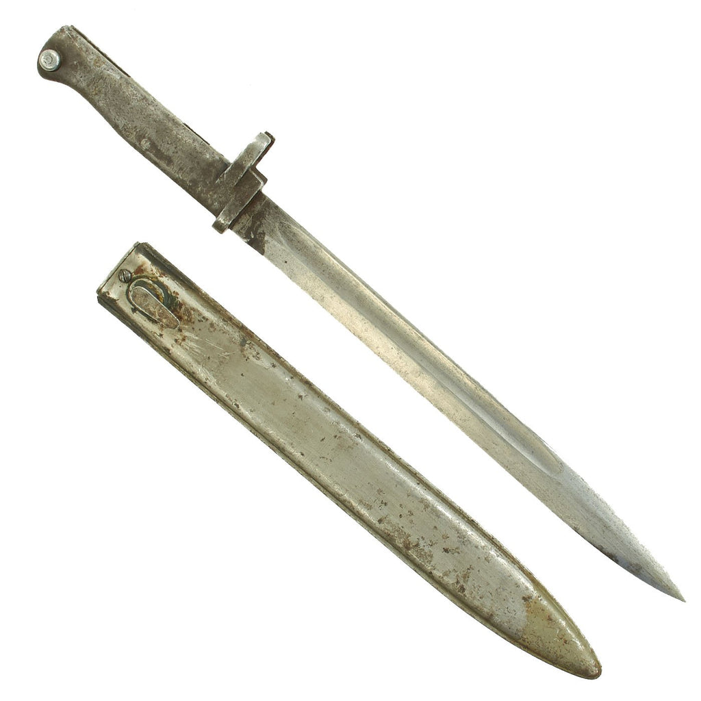 Original German WWI Steel Hilt Ersatz Bayonet with "FAG" Scabbard - Carter Type EB28 Original Items
