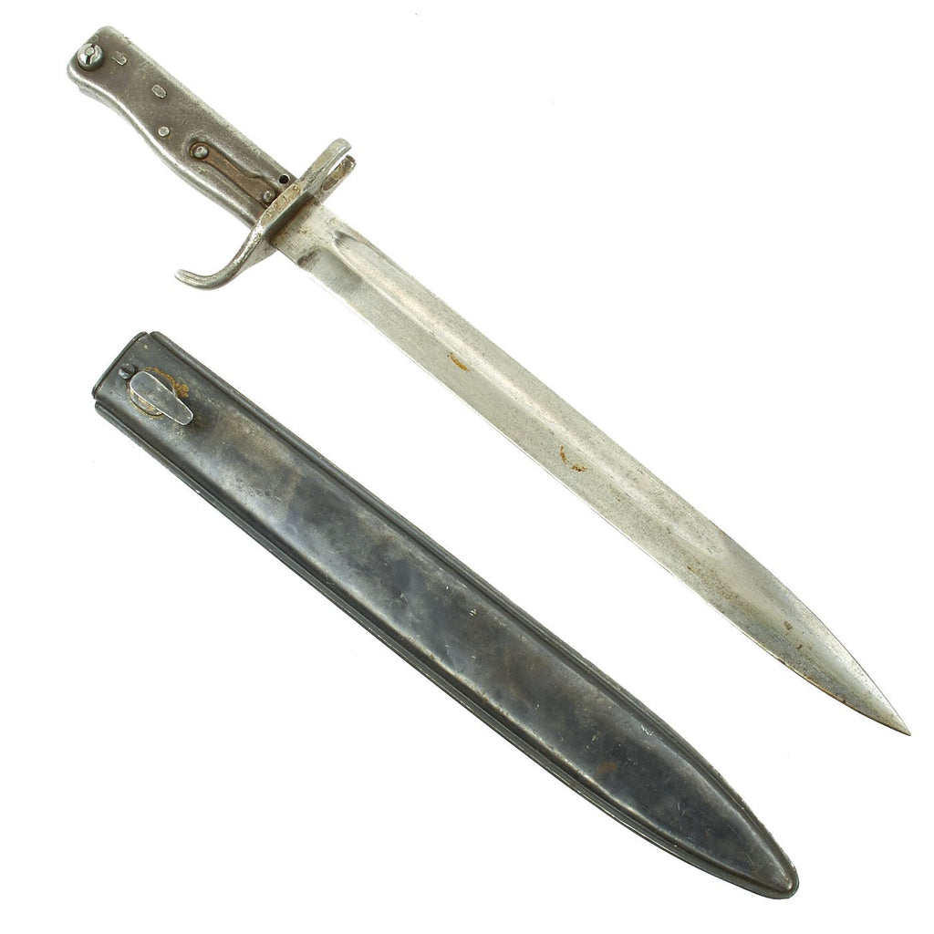 Original German WWI Steel Hilt Ersatz Bayonet with "FAG" Scabbard - Carter Type EB47 Original Items