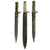 Original German WWI Set of Three Steel Hilt Ersatz Bayonets with Scabbards - Carter Types EB4, EB9 & EB37 Original Items