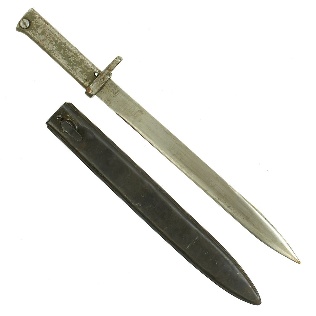 Original German WWI Steel Hilt Ersatz Bayonet with "FAG" Scabbard - Carter Type EB37 Original Items
