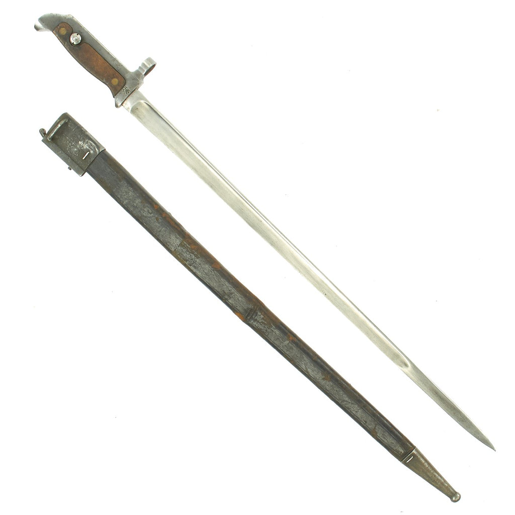 Original Danish Krag–Jørgensen M1915 T-Back Bayonet for Gevær M/89 Rifle with Scabbard Original Items