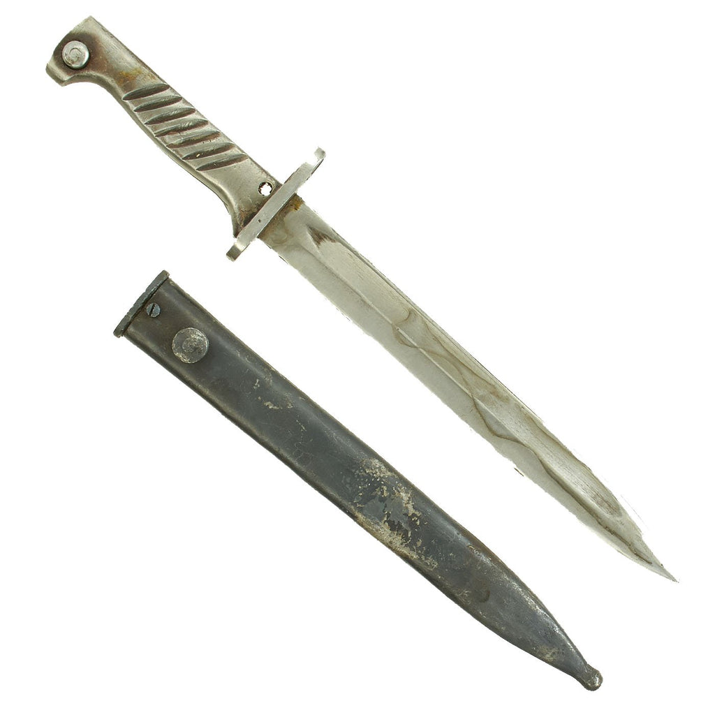 Original German WWI Steel Hilt Ersatz Bayonet with 10 inch blade & Scabbard - Carter Type EB53 Original Items