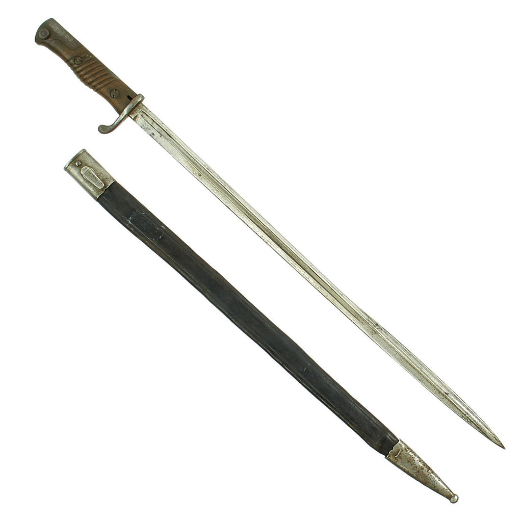 Original German WWI Rare M1898 a/A GEW 98 Bayonet by W.K. & C. with Saxony Markings - dated 1902 Original Items