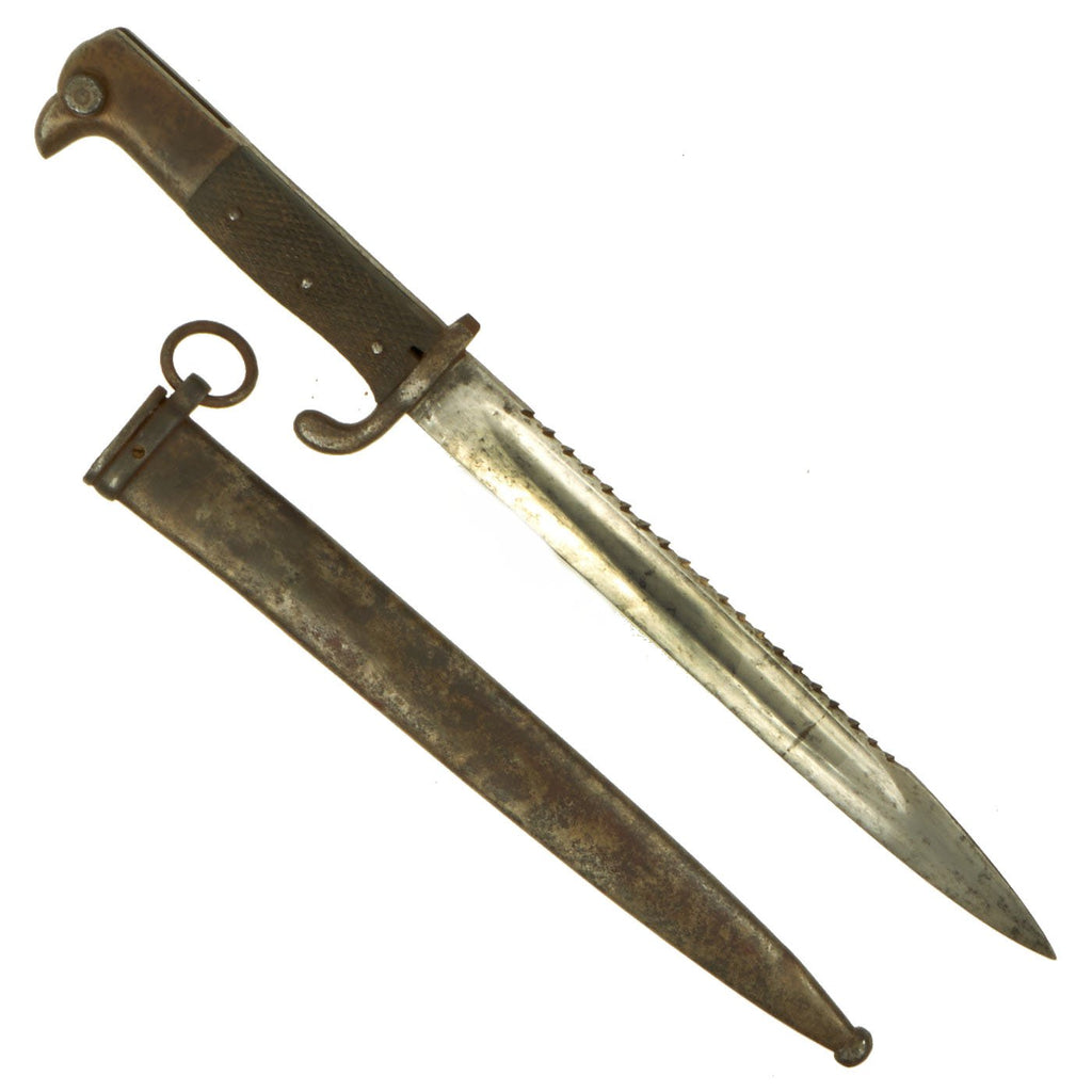 Original Imperial German WWI Kurzes Seitengewehr M1898 Sawback Dress Bayonet with Scabbard Original Items
