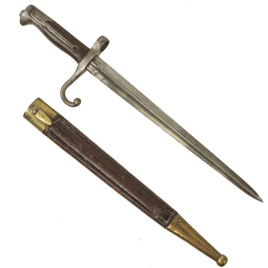 Original Italian M1870 Vetterli Rifle “Truppi Speciali” Colonial Issue Cruciform Bladed Bayonet with Scabbard Original Items
