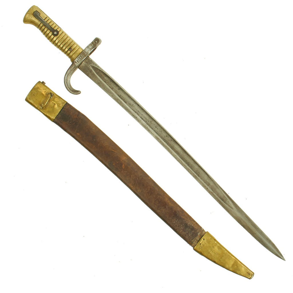 Original German 19th Century Bavarian M-1869 Werder Unit Marked Bayonet with Scabbard Original Items