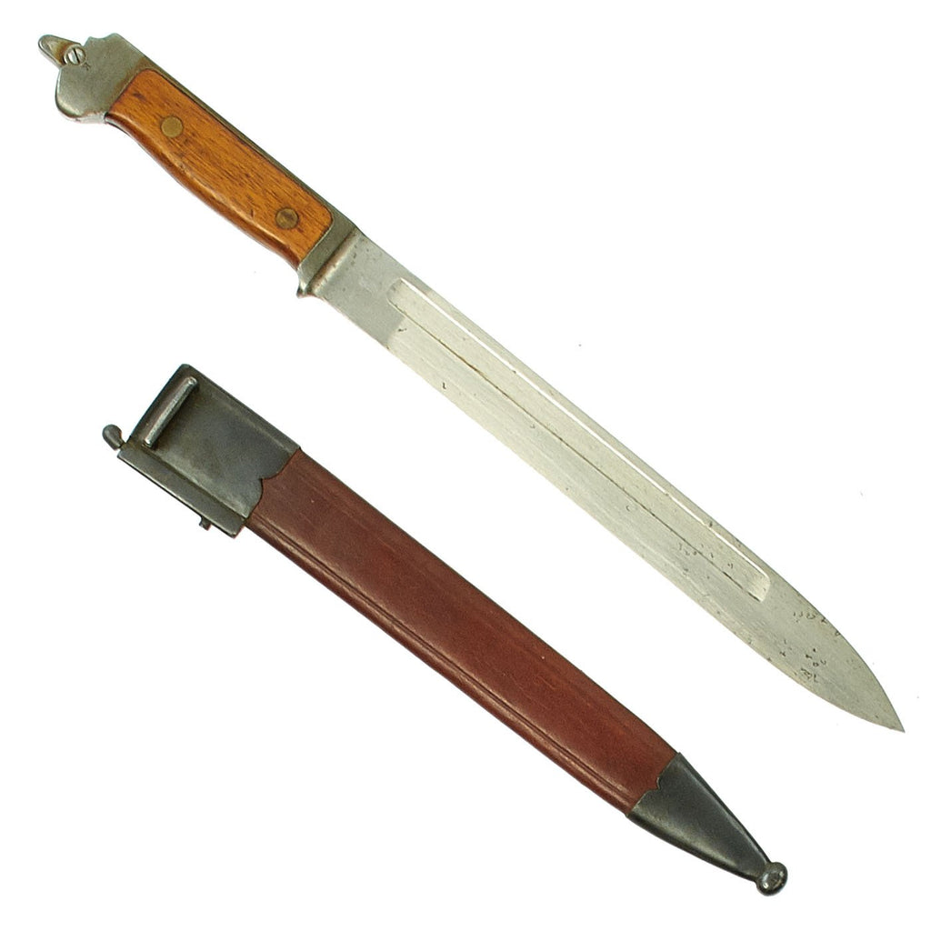 Original Danish Krag–Jørgensen M1889/93 Knife Bayonet for Gevær M/89 Rifle with Scabbard Original Items
