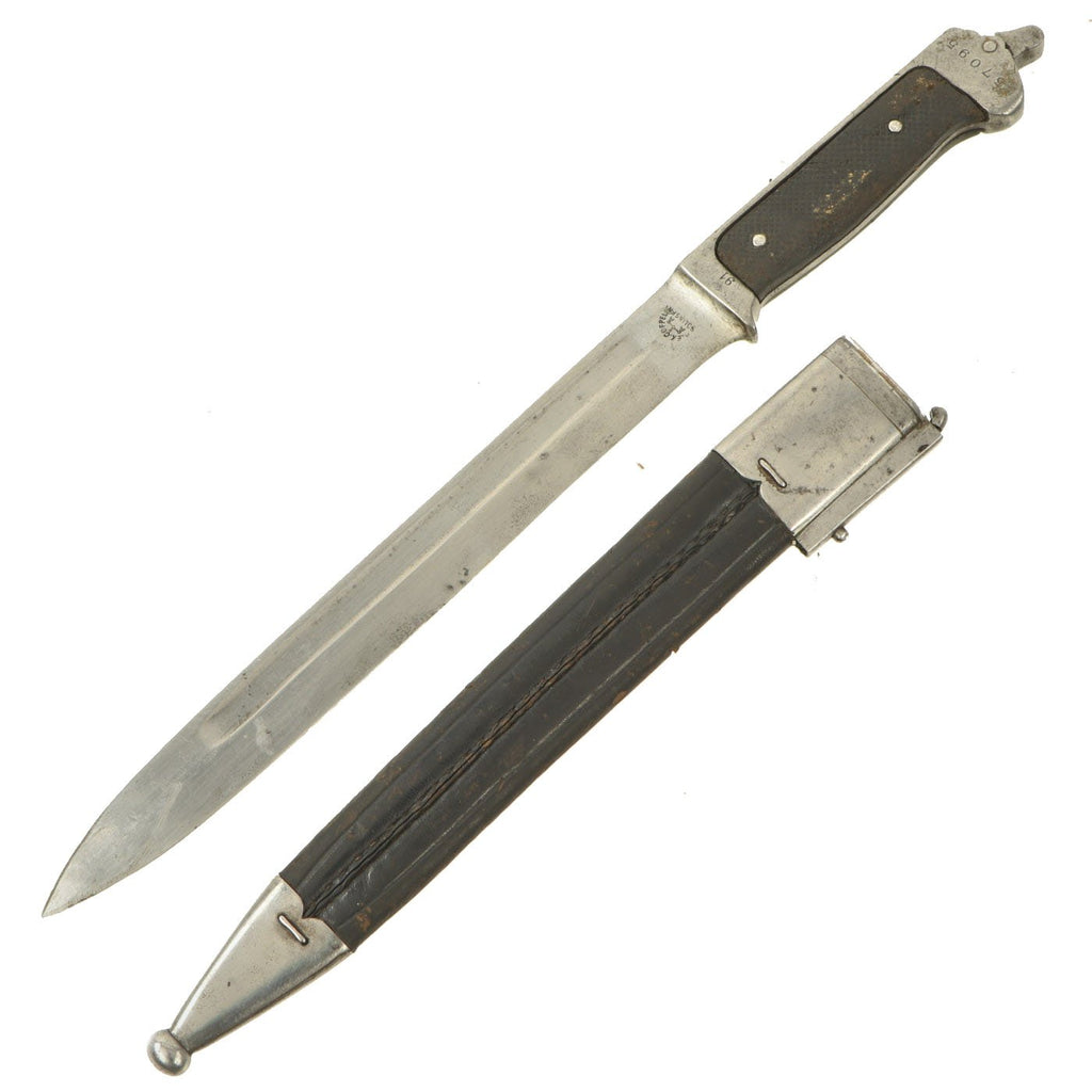 Original Danish Krag–Jørgensen M1889 Knife Bayonet for Gevær M/89 Rifle by Alexander Coppel with Scabbard - dated 1891 Original Items