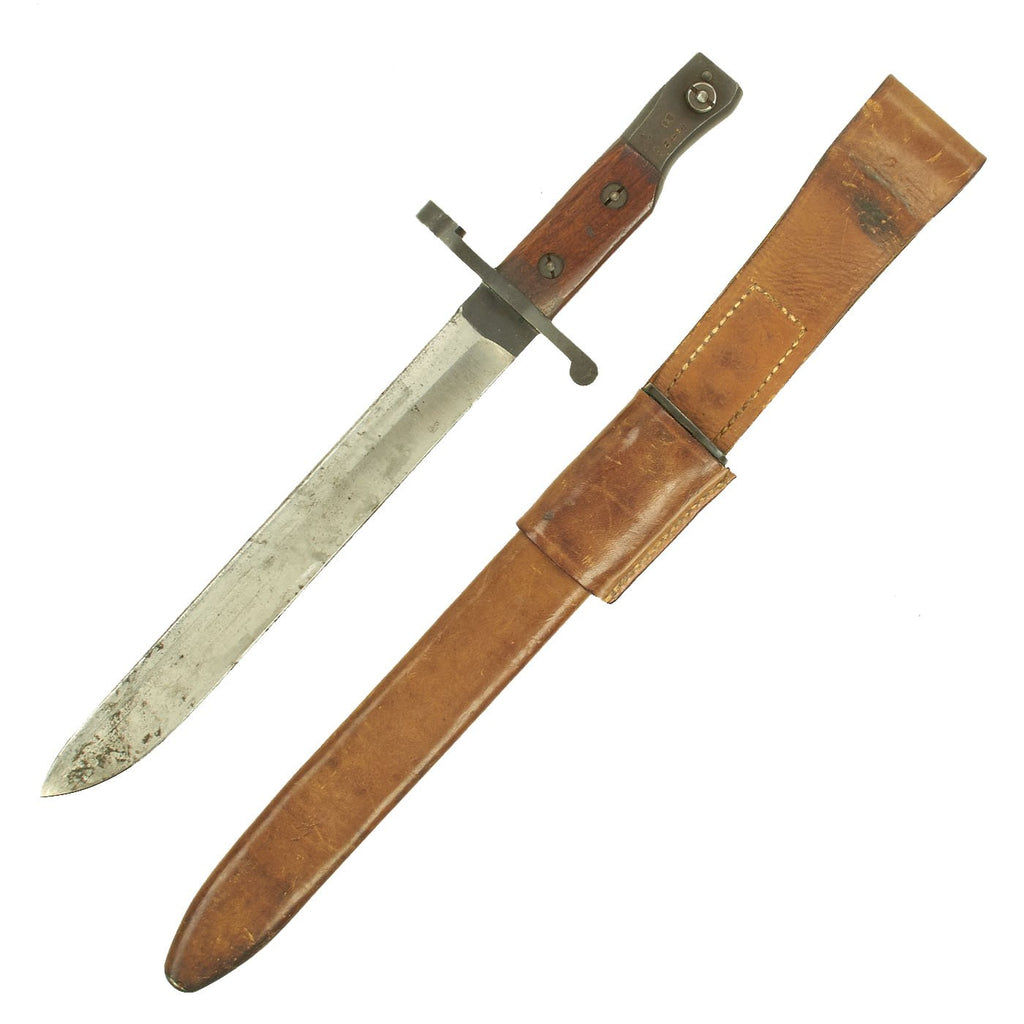 Original Canadian WWI Mk.I Unaltered Ross Rifle Bayonet with and Scabbard - dated 1908 Original Items