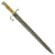 Original German Manufactured Brass Grip Argentine Mauser Model 1891 Bayonet with Crest Original Items