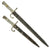 Original Set of Two Argentine Mauser M1891 Aluminum Grip Bayonets by WKC with Crest - 1 Long & 1 Shortened Original Items