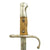 Original Turkish WWI Long Quill Back M1903 Mauser Bayonet with Steel Mounted Leather Scabbard Original Items