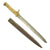 Original German WWI Brass Hilt Ersatz Bayonet with 12 Inch Blade & Scabbard Original Items
