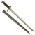 Original Pre-WWI French Modèle 1892 Mannlicher Berthier Rifle Bayonet with Shortened Quillon & Scabbard Original Items