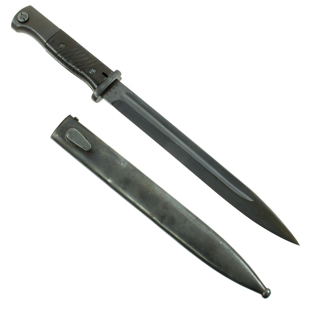 Original German WWII 98k 1941 dated Bayonet by Paul Weyersberg with Scabbard  - Matching Serial 3983 c Original Items
