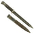 Original German WWII 98k 41-dated Bayonet by Carl Eickhorn with Scabbard and Frog  - Matching Serial 6632 e Original Items