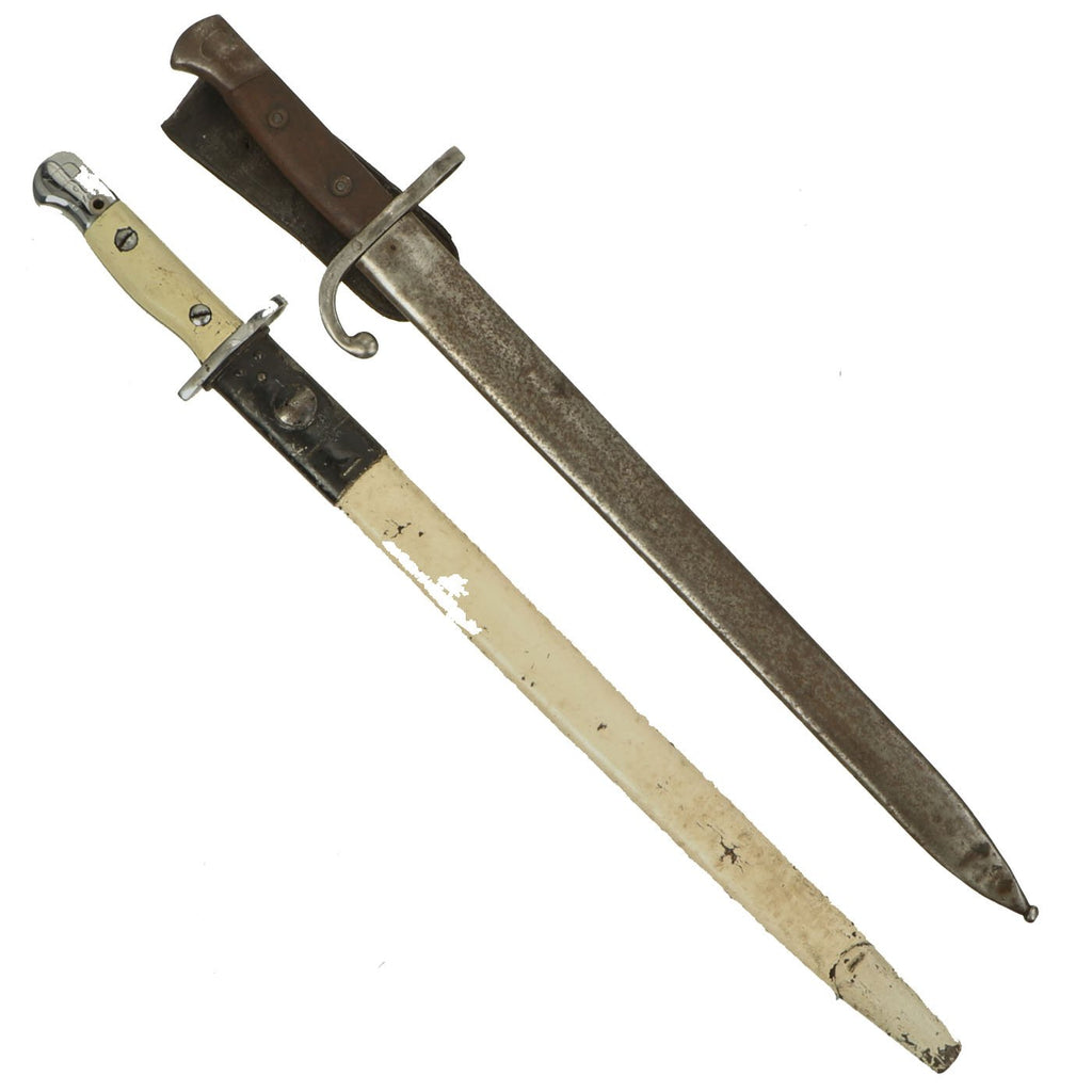 Original Set Two of Bayonets with Scabbards - Hopkins & Allen Belgian 1889 & British P-1907 Parade Original Items