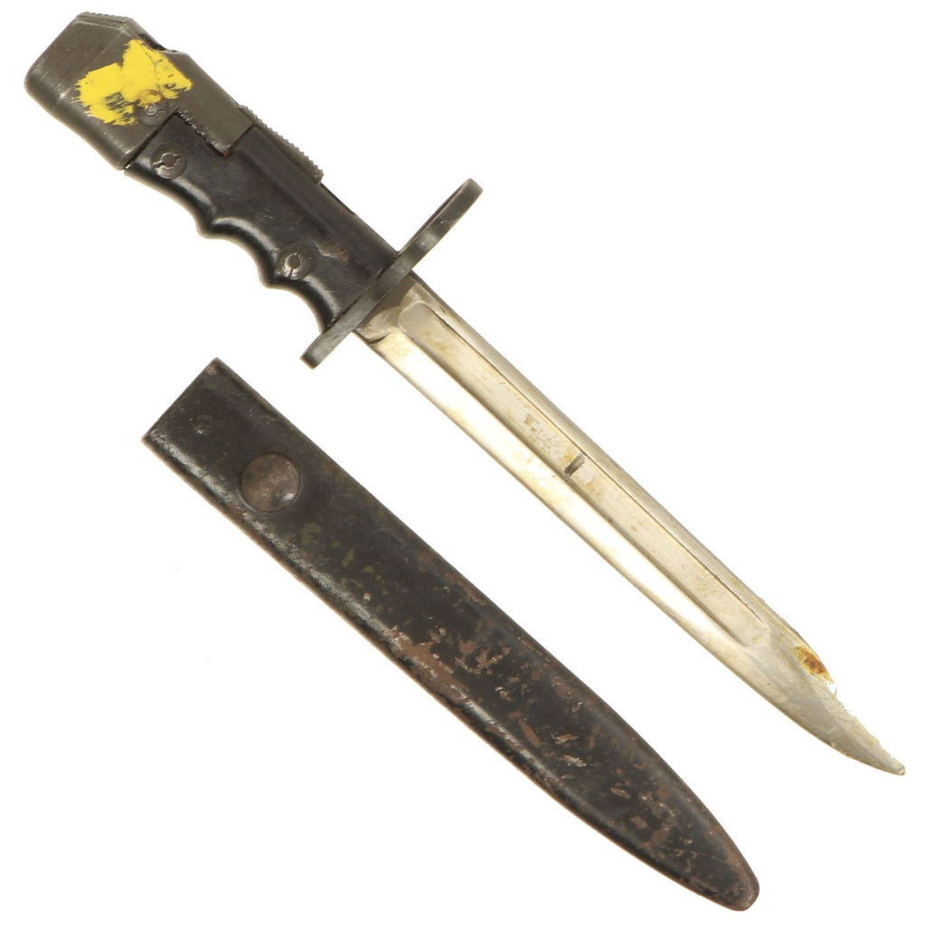 Original British No. 7 Mk. I/L Swivel Pommel Bayonet Fighting Knife by B.S.A. Redditch with Rare Black Handle Original Items