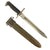 Original U.S. WWII M1 Garand 10 inch Cut Down Bayonet by Utica Cutlery with M7 Scabbard - dated 1942 Original Items