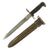 Original U.S. WWII M1 Garand 10 inch Cut Down Bayonet by Utica Cutlery with M7 Scabbard - dated 1942 Original Items