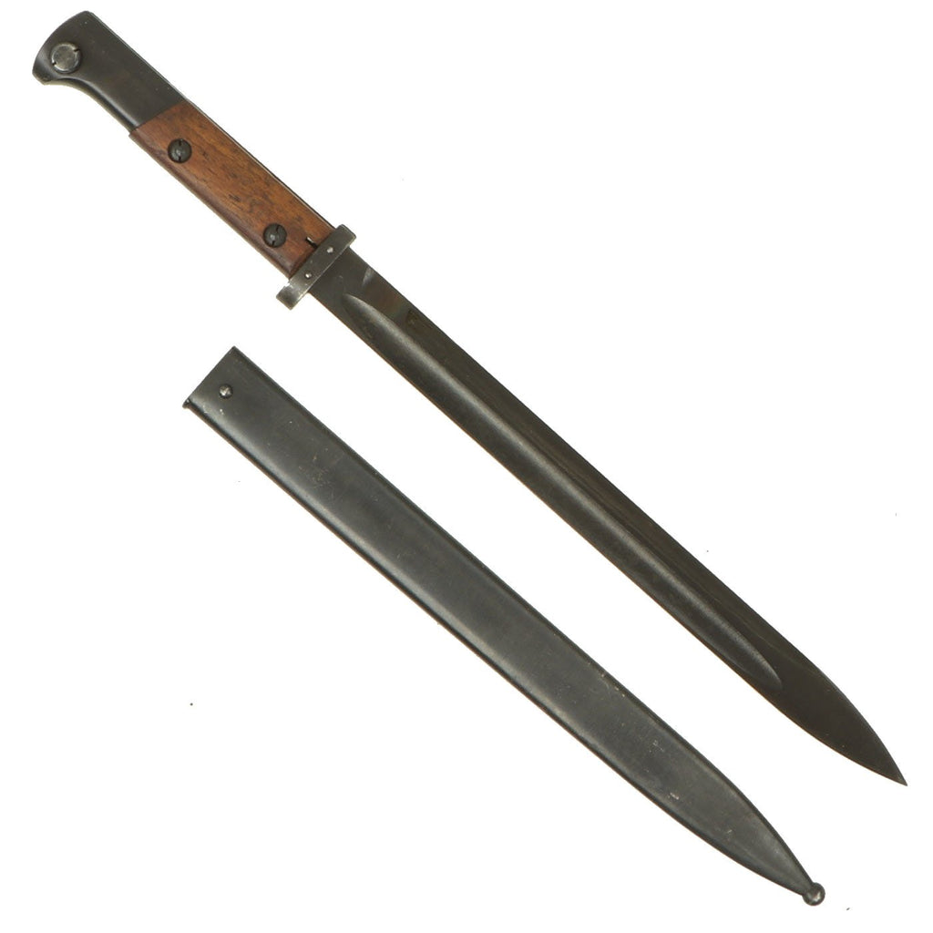 Original German WWII Czechoslovakian VZ24(t) Mauser Rifle Bayonet with Scabbard - Waffenamt Marked Original Items