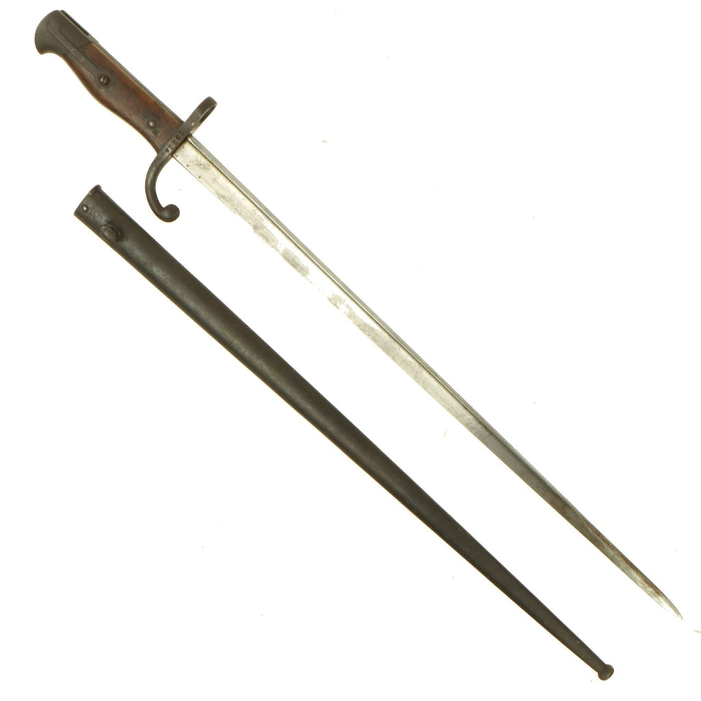 Original Belgian T-Back Blade Bayonet with Scabbard for the M1882 Comblain Infantry Rifle Original Items