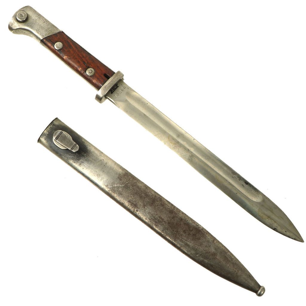 Original WWII Polish M1930 Mauser Bayonet by PERKUN with German 98K Scabbard Original Items