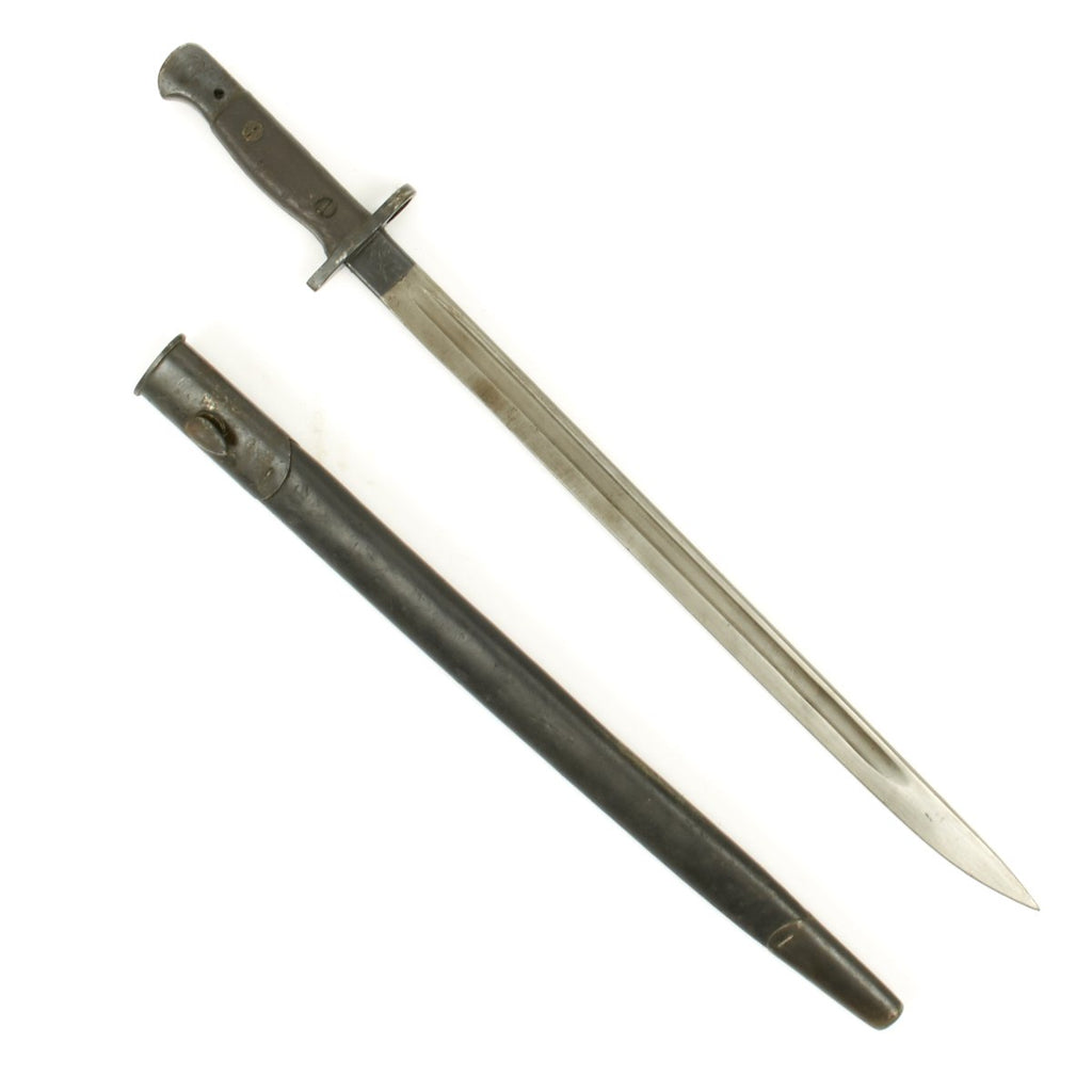 Original British WWI P-1907 Enfield Bayonet with Scabbard by Wilkinson Sword Company Original Items