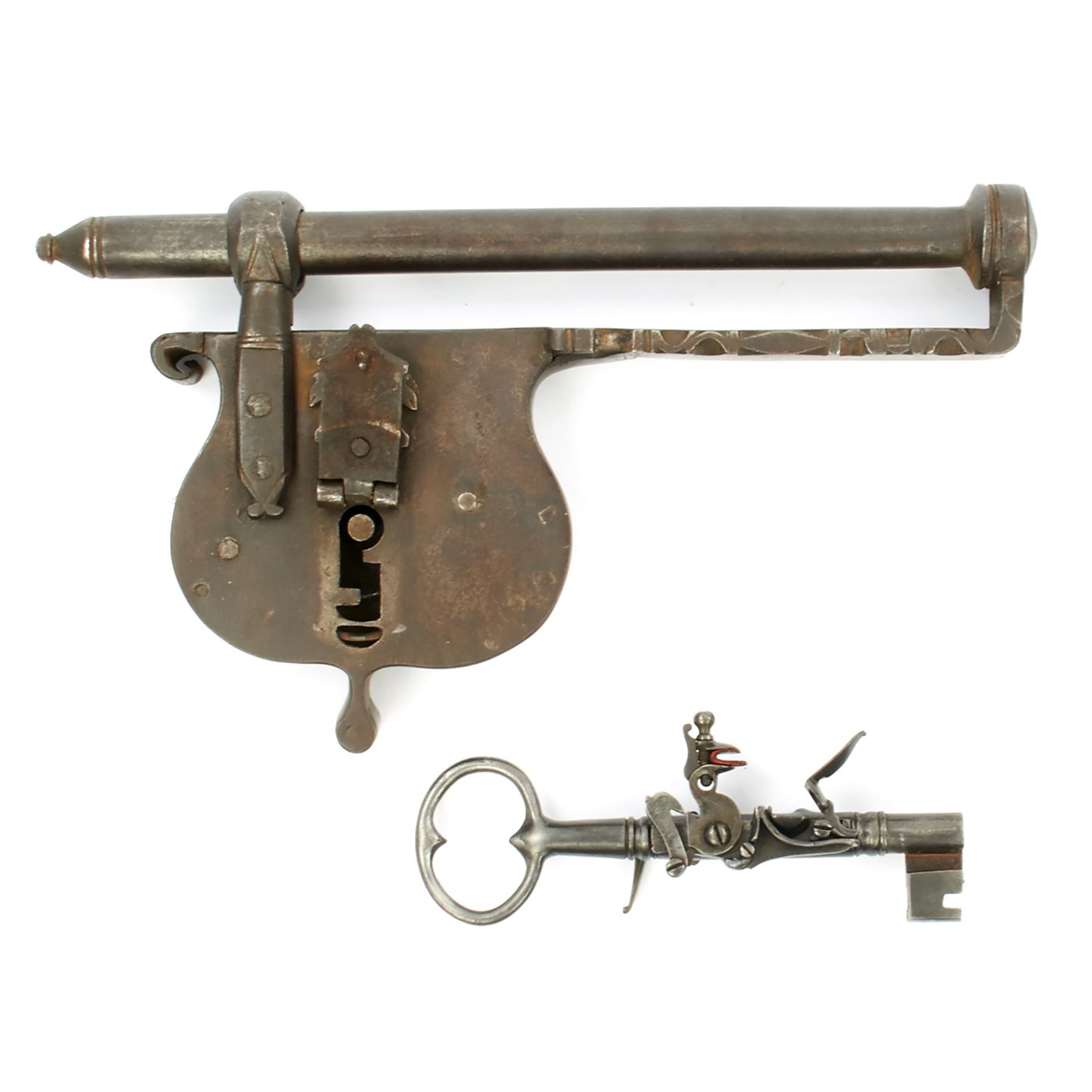 Original German 18th Century City of Nuremberg Jailer's Key Gun with L –  International Military Antiques