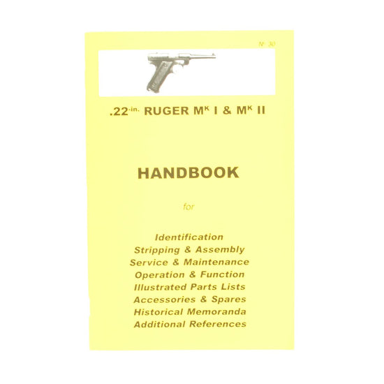Handbook: .22-in. RUGER Mk I & Mk II New Made Items