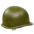 Original Cold War Danish M48 Clone U.S. M1 Helmet Shell - Repainted OD Green Original Items