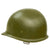 Original Cold War Danish M48 Clone U.S. M1 Helmet Shell - Repainted OD Green Original Items