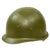 Original Cold War Danish M48 Clone U.S. M1 Helmet Shell - Repainted OD Green Original Items