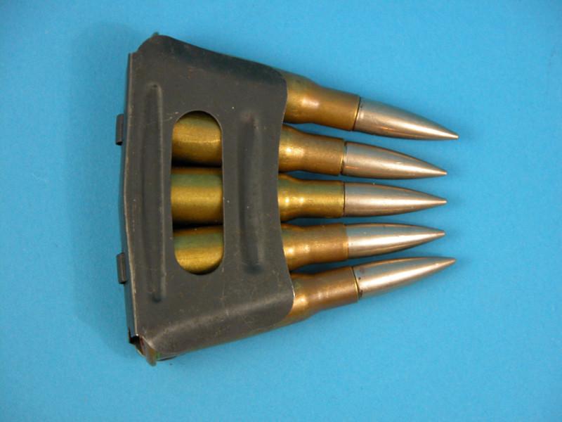 Lebel Dummy Cartridges in 5-Rd Clip (Pointed Nose) Original Items