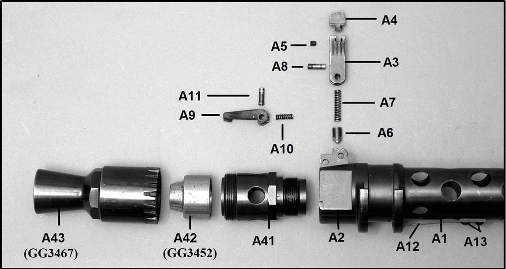 MG 34 Flash Suppressor Latch Spring: A10 Original Items