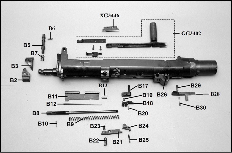 MG 34 Feed Cover Axle: B5 Original Items
