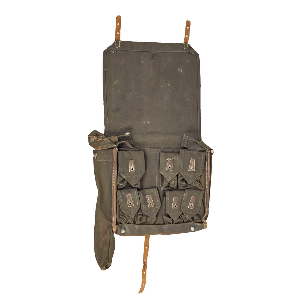 Original Swedish WWII Armed Forces Chemical Institute Shoulder Bag - FKA Marked Original Items