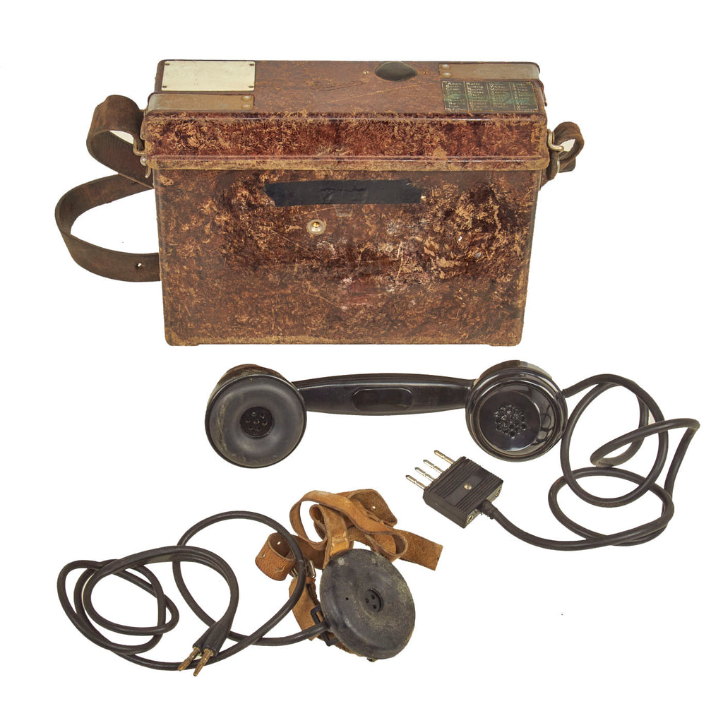 Original Swedish WWII Type Ericsson Field Telephone With Bakelite Case Original Items