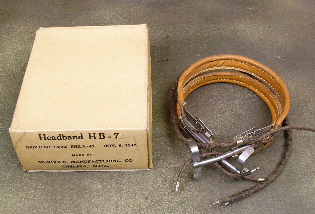 U.S. Headphone Headband HB-7 w/ Original Carton: WW2 (Un-issued) Original Items