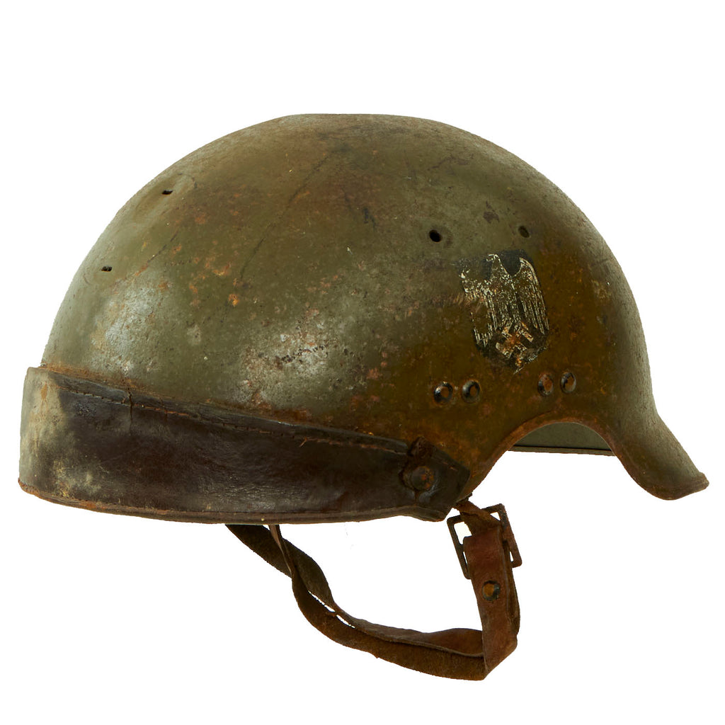 Original German WWII French Model 1935 Tanker Armored Vehicle Helmet – International Military Antiques Original German WWII French Model 1935 Tanker Armored Vehicle Helmet – International Military Antiques
