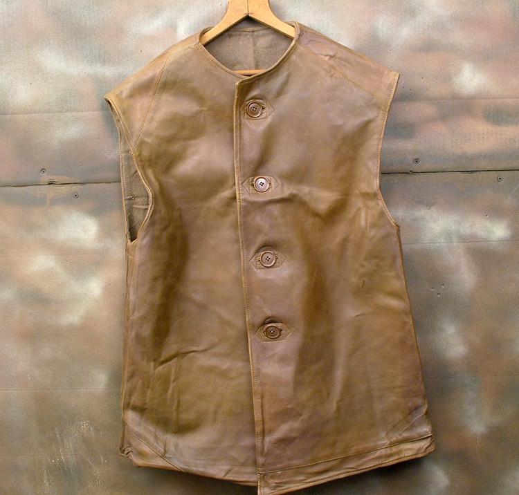 British WW2 Leather Jerkin: Original Unissued Original Items