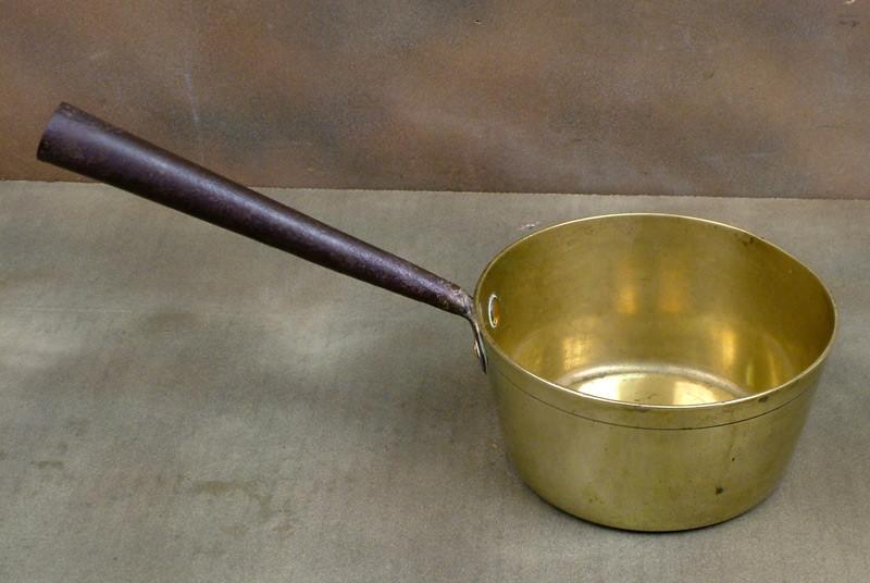 British Military Brass Victorian Era Saucepan: Marked (One Only) Original Items