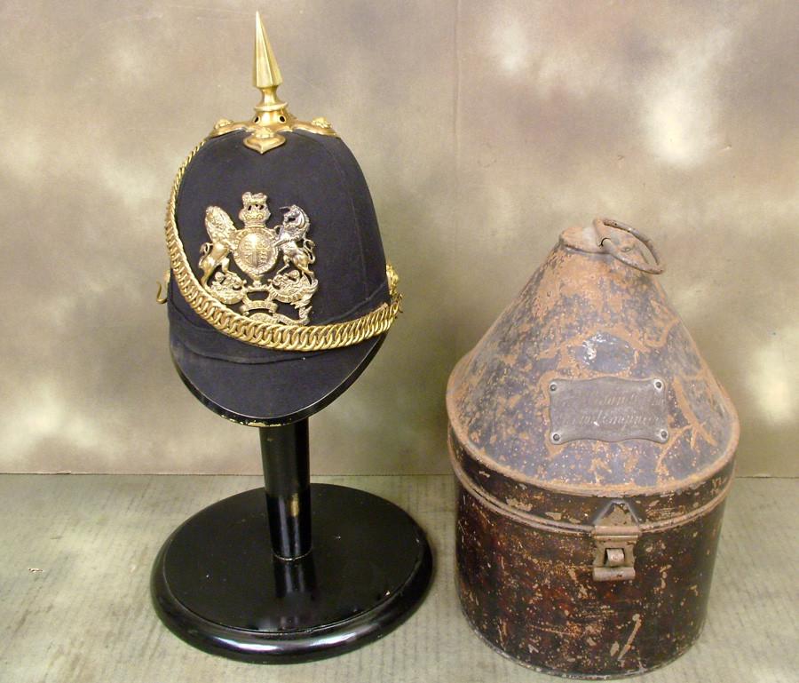 British Victorian Blue Cloth helmet: Royal Engineers, Named (One Only) Original Items
