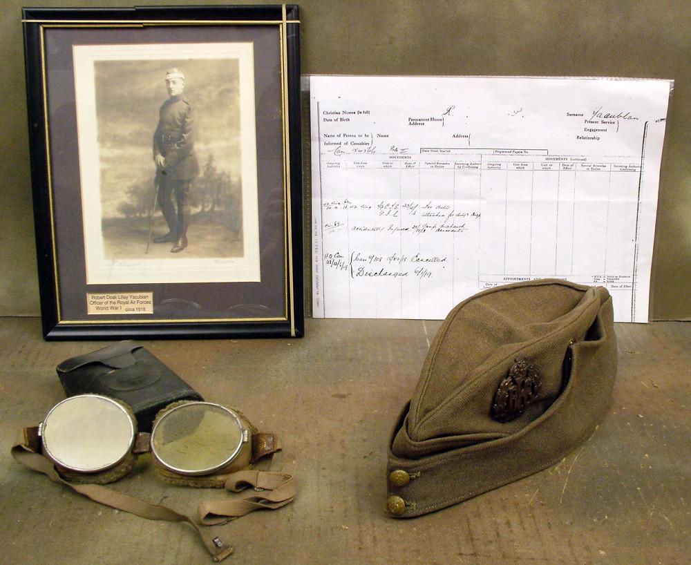 U.S. Royal Flying Corp Volunteer Set: WW1 (One Only) Original Items
