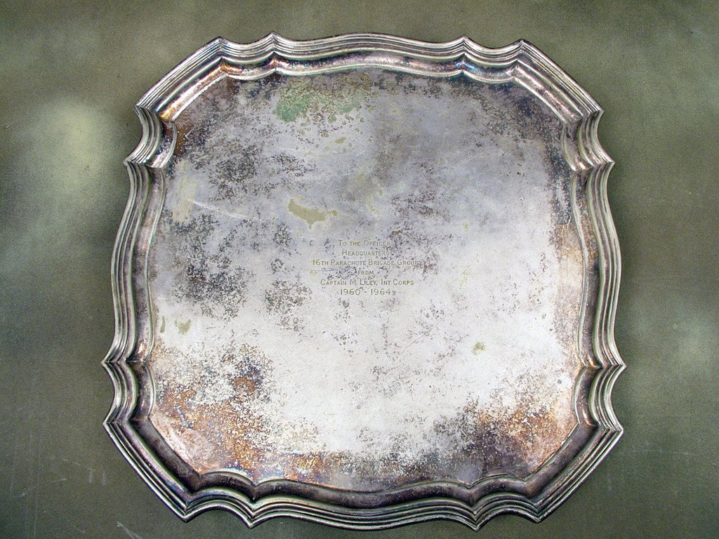 British Airborne Officer?s Mess Inscribed Drinks Tray Original Items