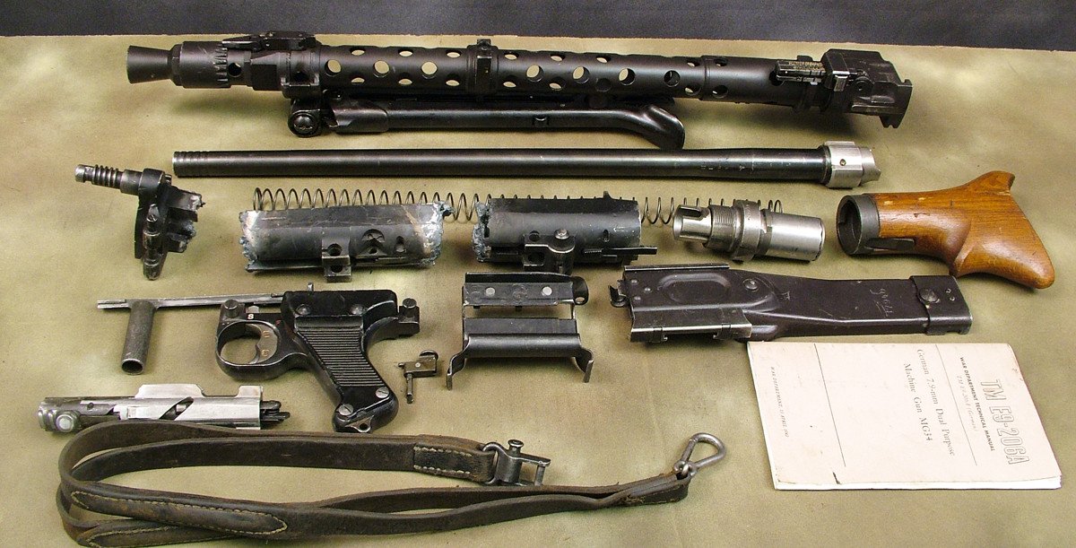 German MG 34 Deluxe Parts Set: Original WW2 (dot 1945