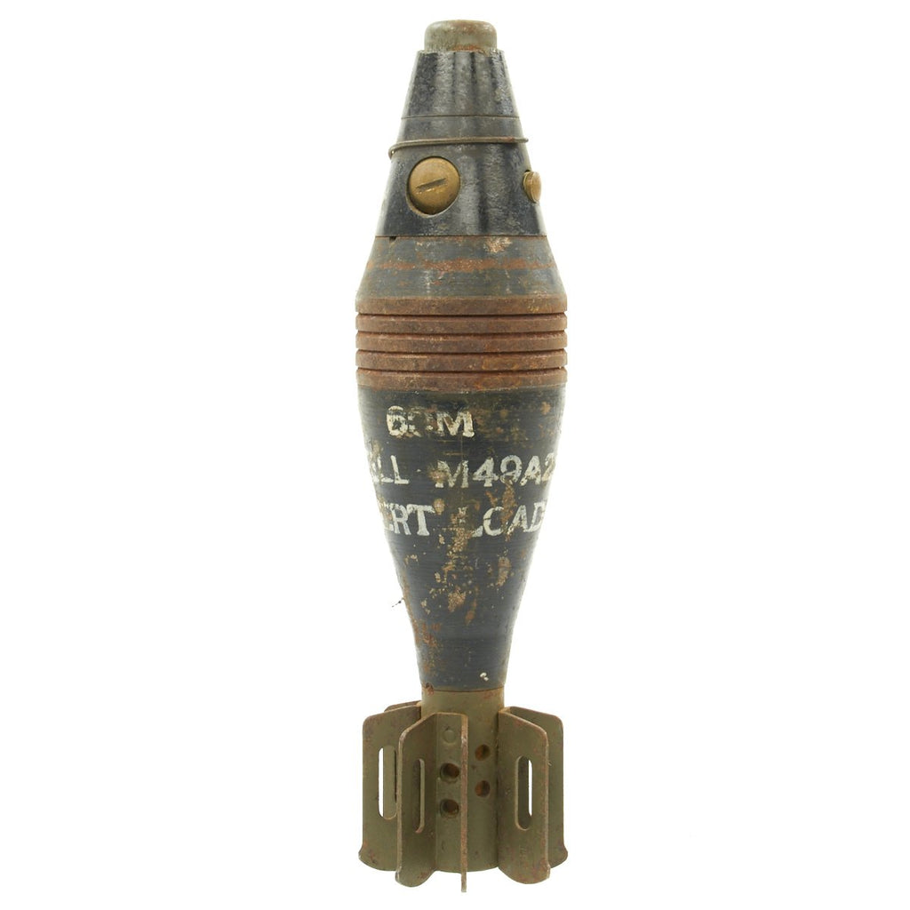 Original U.S. WWII M49A2 60mm Deactivated Practice Mortar Round dated 1943 - Inert Original Items