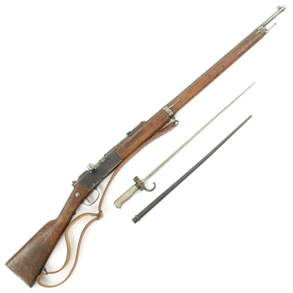 Original French Lebel Fusil Modèle 1886 M93 Infantry Rifle by Châtellerault with Bayonet and Sling - dated 1891 Original Items